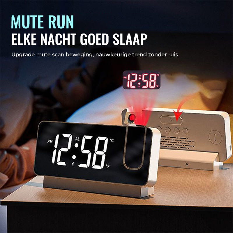 Digitale Wekker met Projector, Draaibare Tijdweergave en USB Oplaadpoort 8
