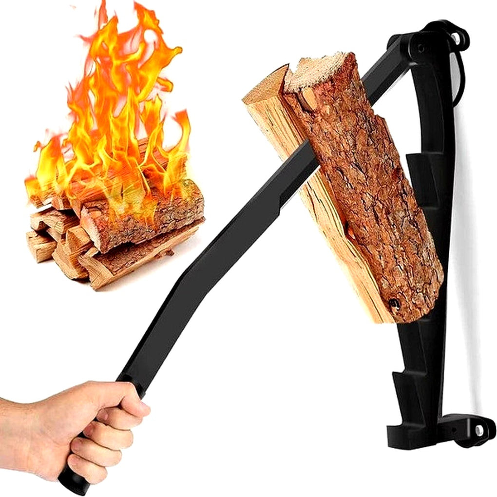 PEESHON Handmatige houtklover voor wandmontage, houtklover met verlenghandvat, arbeidsbesparende houtsnijder, handhoutklover voor kamperen, barbecue, picknick PEESHON Handmatige houtklover voor wandmontage, houtklover met verlenghandvat, arbeidsbesparende houtsnijder, handhoutklover voor kamperen, barbecue, picknick