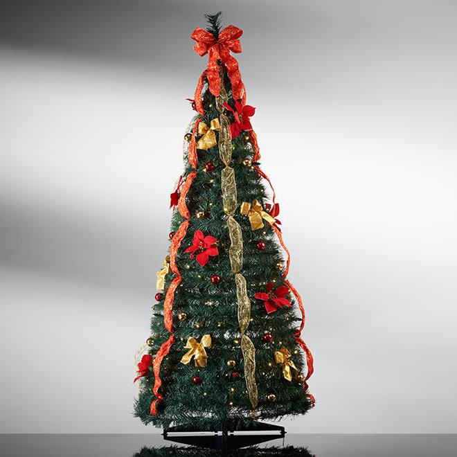 Kunstkerstboom met Verlichting en Realistisch Ontwerp, Onderhoudsvrij en Eenvoudig Op Te Zetten 1