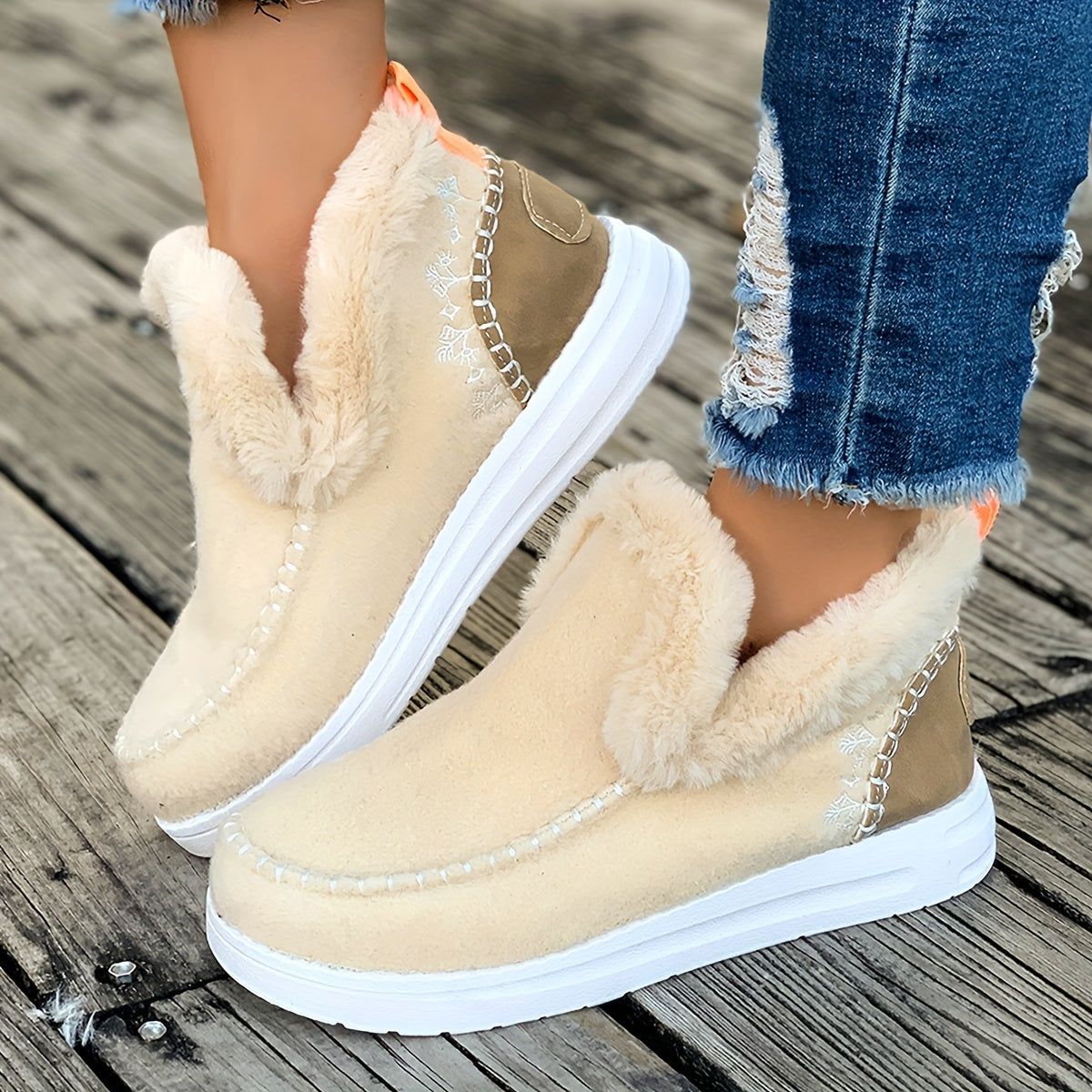 Warme Dames Pantoffels met Pluche Voering en Antislip Zool van Haren 2