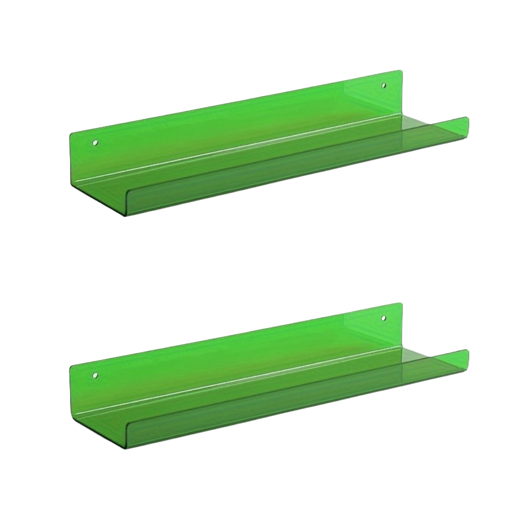 Acryl Wandplank Set van 2 Transparant voor Decoratie en Opbergen
