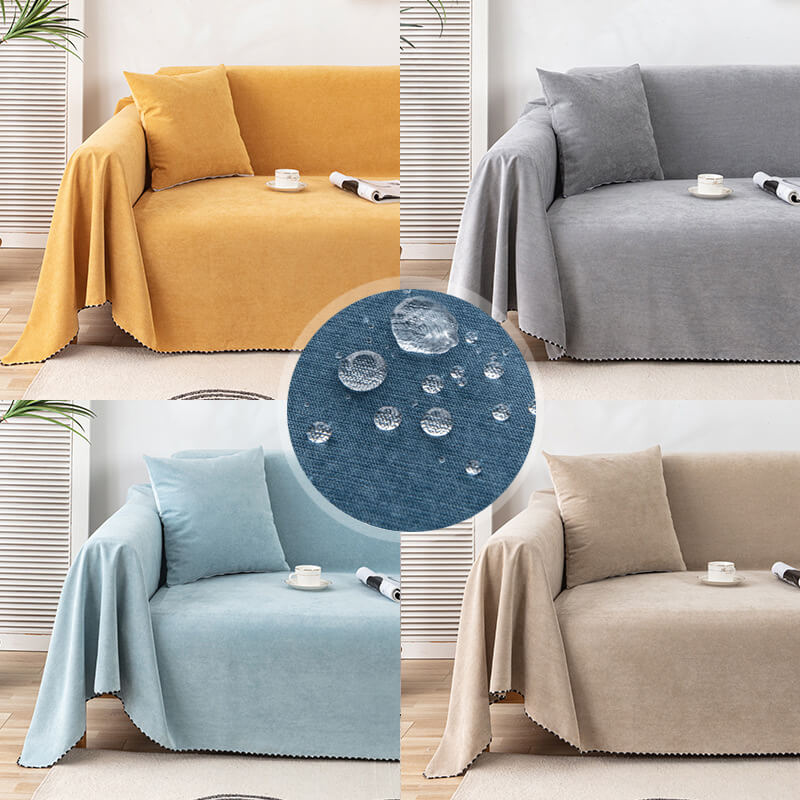 Bankhoes Antislip Beschermhoes voor Bank met Decoratieve Rand
