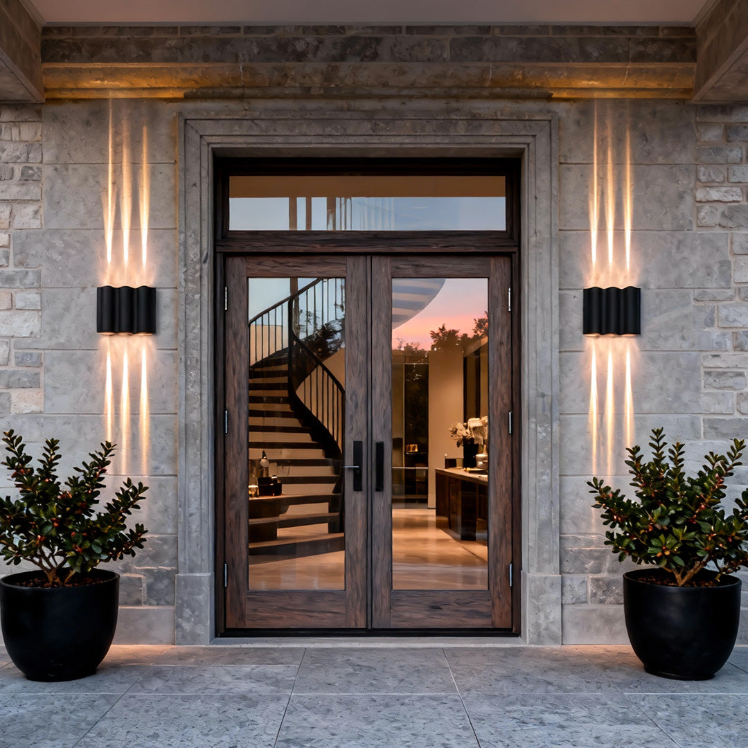 Buitenlamp Modern met Up Down LED en Golfvorm voor Gevel en Balkon