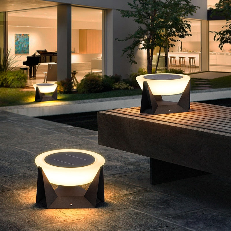 Buitenlamp Solarlamp Modern met Geïntegreerd Zonnepaneel voor Tuin en Oprit