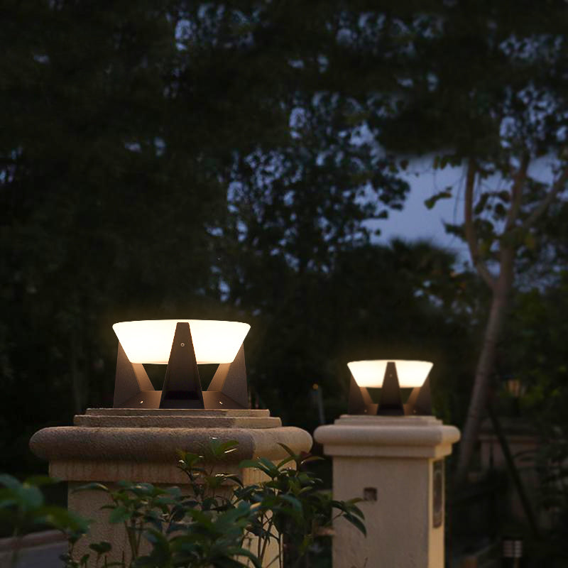 Buitenlamp Solarlamp Modern met Geïntegreerd Zonnepaneel voor Tuin en Oprit