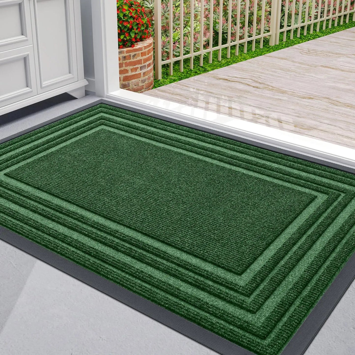Deurmat Antislip voor Binnen en Buiten met Lage Instaphoogte en Rand Design