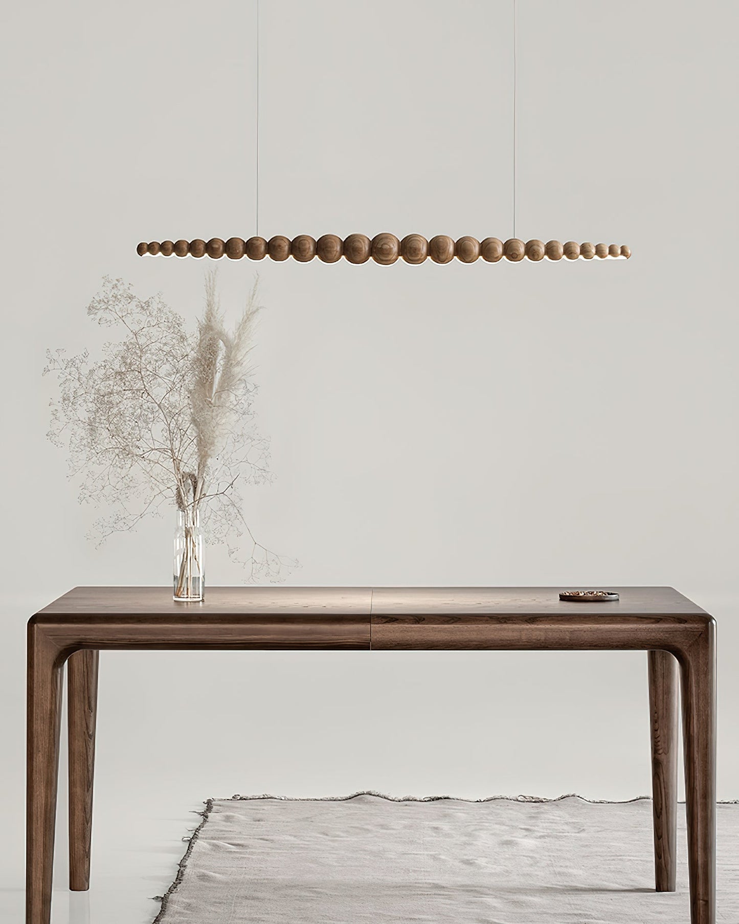 Hanglamp Bohemian met Houten Bollen en Geïntegreerde LED