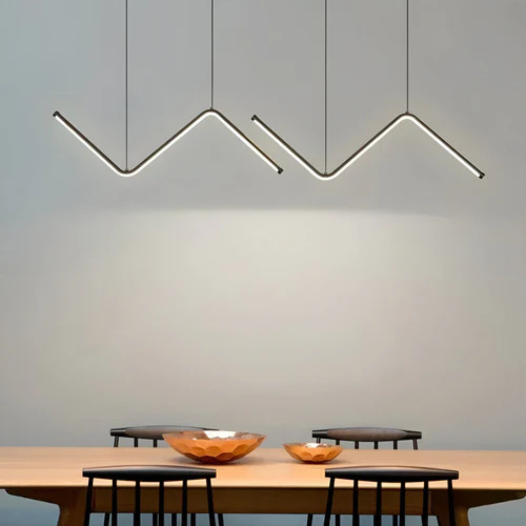 Hanglamp Minimalistisch LED met Golvend Zigzag Design en Verstelbare Hoogte