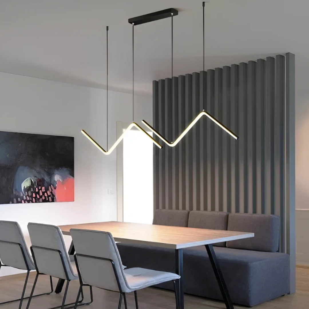 Hanglamp Minimalistisch LED met Golvend Zigzag Design en Verstelbare Hoogte