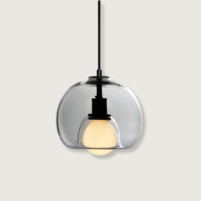 Hanglamp Modern met Glazen Bol Kap en Verstelbare Hoogte