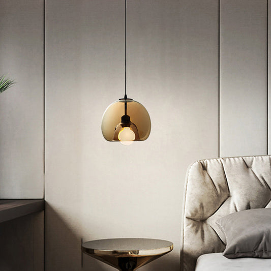 Hanglamp Modern met Glazen Bol Kap en Verstelbare Hoogte