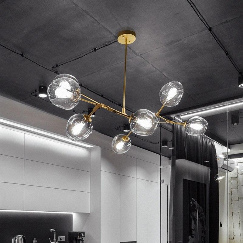 Hanglamp Modern met Glazen Bollen en Vertakte Armen