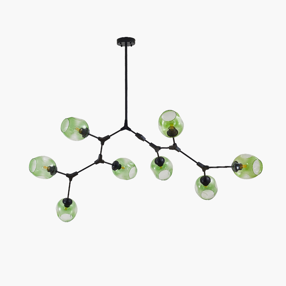 Hanglamp Modern met Glazen Bollen en Vertakte Armen