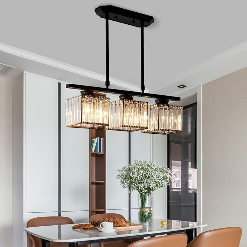 Hanglamp Modern met Glazen Kappen en Verstelbare Hoogte