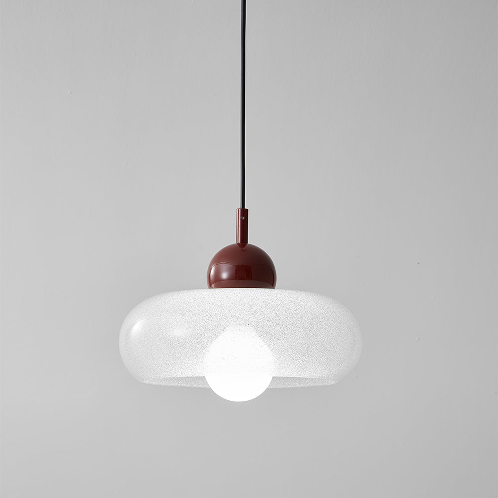 Hanglamp Retro met Glazen Kap en Ronde Fitting