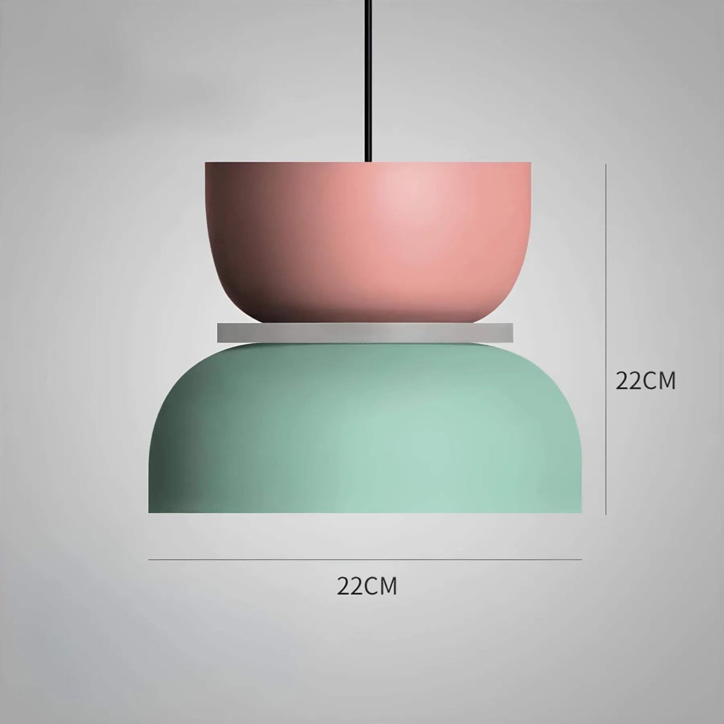 Hanglamp Scandinavisch met Tweelaagse Kap en Verstelbare Hoogte