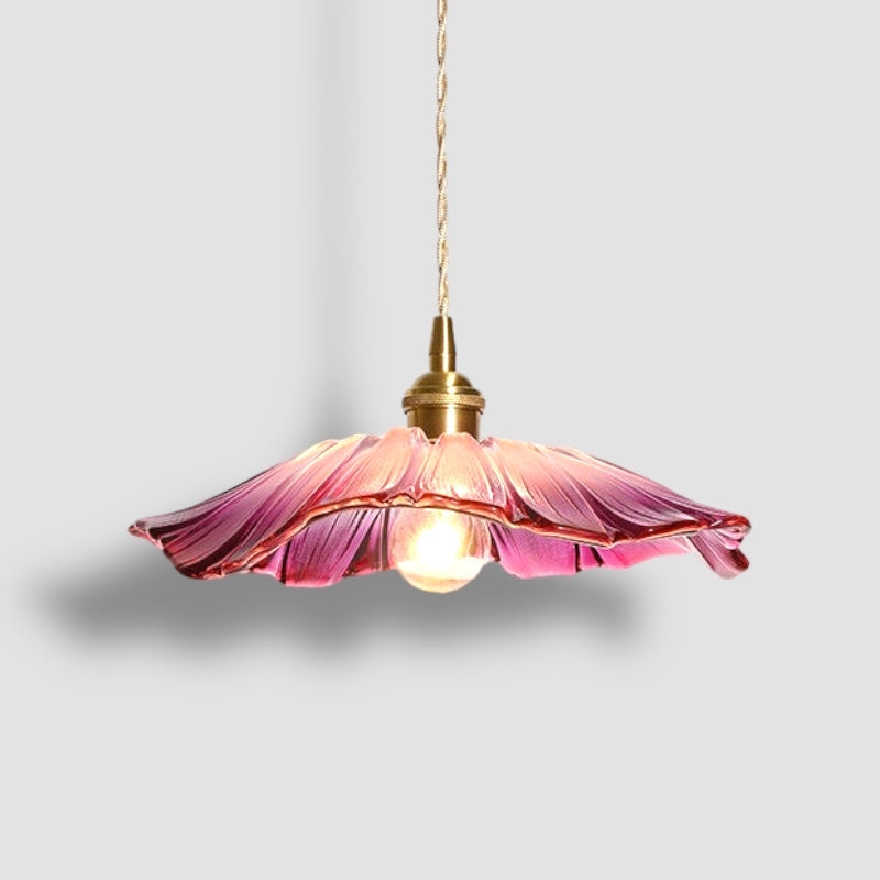 Hanglamp Vintage met Bloemvormige Glazen Kap