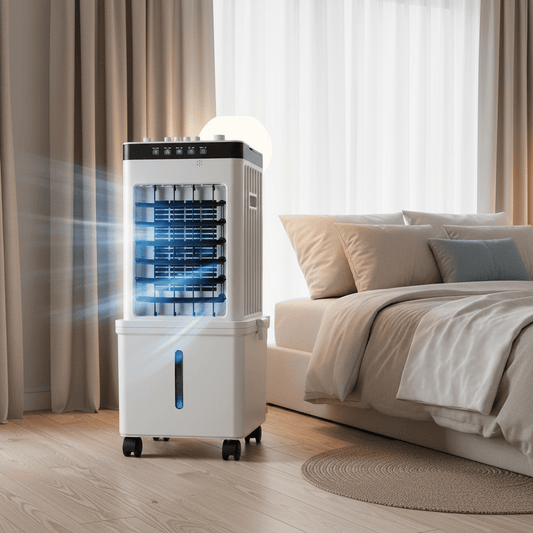 Mobiele Aircooler 3-in-1 met Afneembaar Waterreservoir en Wieltjes