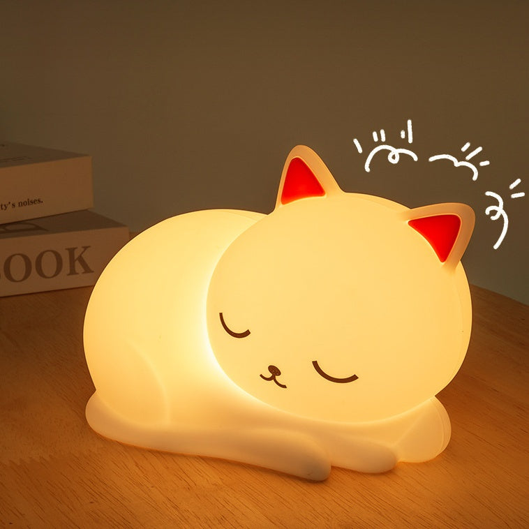 Nachtlamp Kat Kinderkamer met Touch Bediening en 7 Kleuren