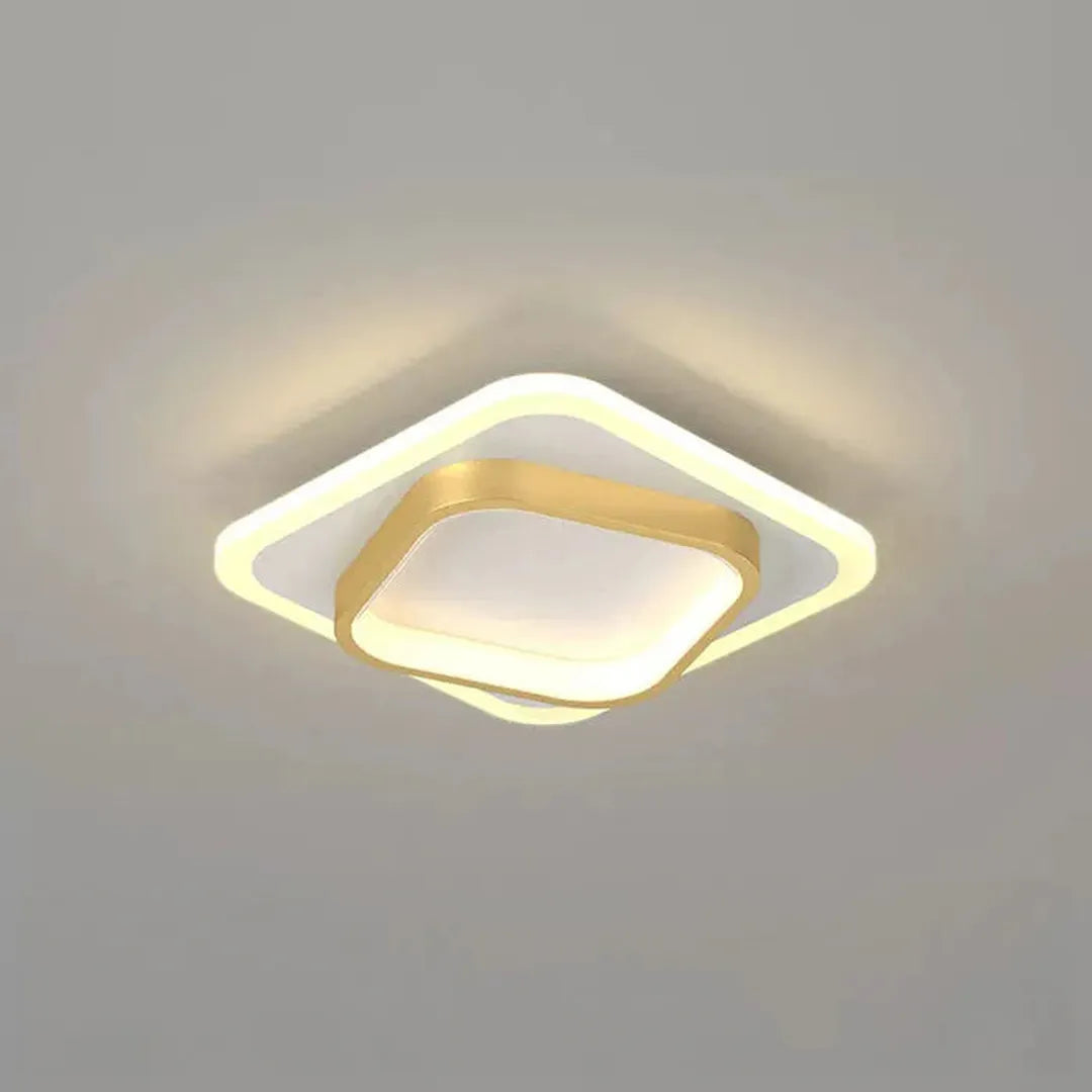 Plafondlamp Modern LED met Dubbel Vierkant Frame voor Hal en Slaapkamer