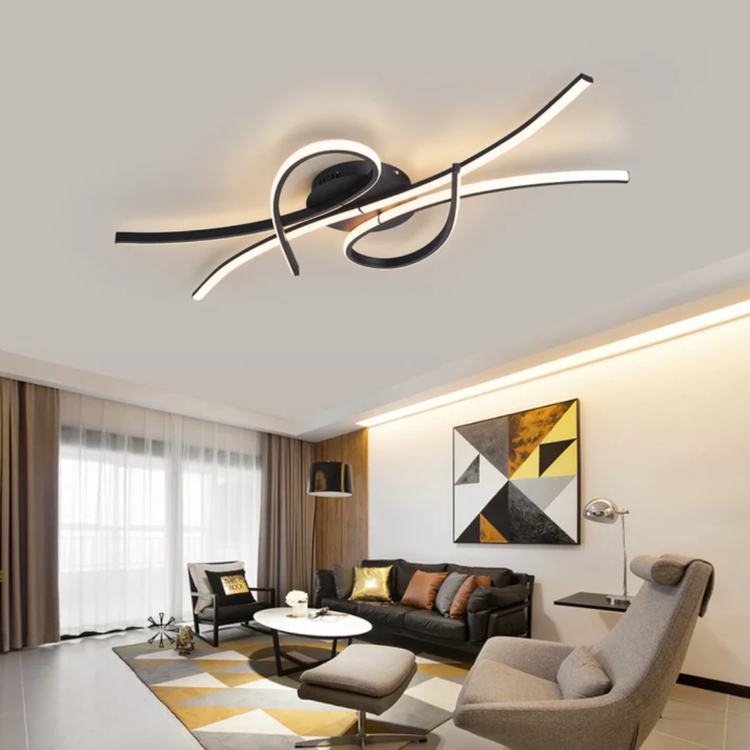 Plafondlamp Modern LED met Golvend Design en Dimfunctie