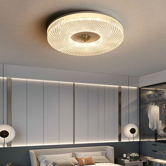 Plafondlamp Modern met Kristalglas Kap en Ronde Vorm