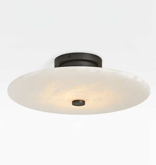 Plafondlamp Modern met Ronde Alabasten Kap en Geïntegreerde LED