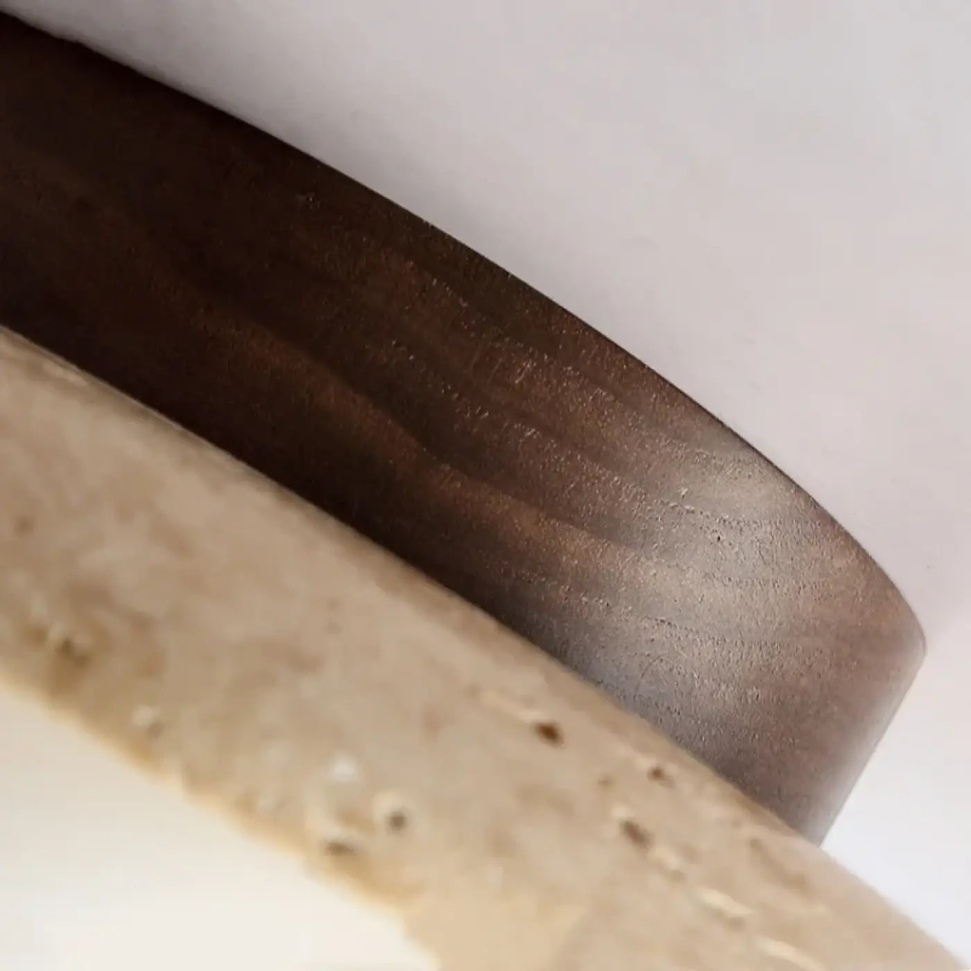 Plafondlamp Scandinavisch met Cylindrische Kap en Houten Rand