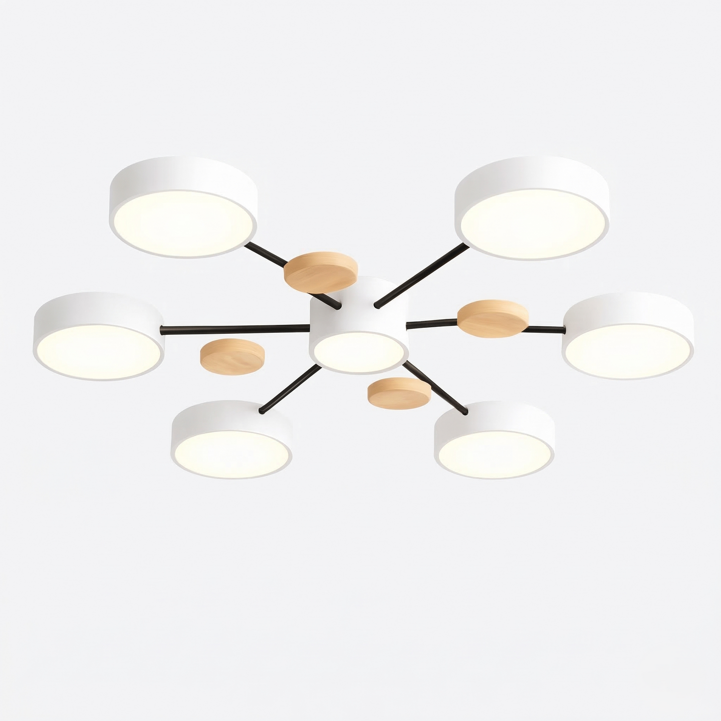 Plafondlamp Scandinavisch met Multi-Arm Design en Geïntegreerde LED