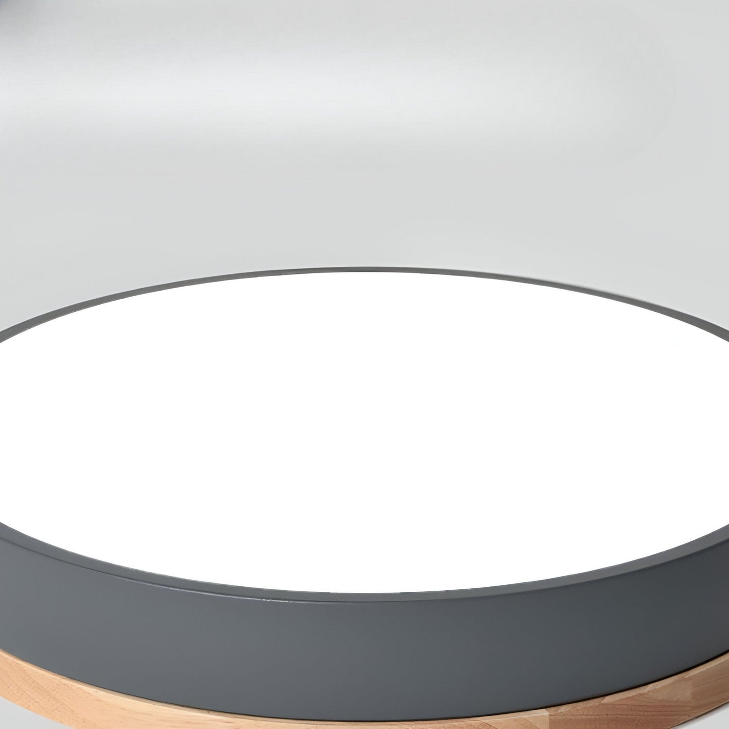 Plafondlamp Scandinavisch Rond LED met Houten Rand en Dimfunctie