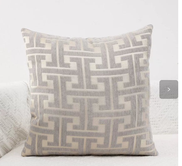 Sierkussenhoes met Geometrisch Jacquard Patroon en Verborgen Rits
