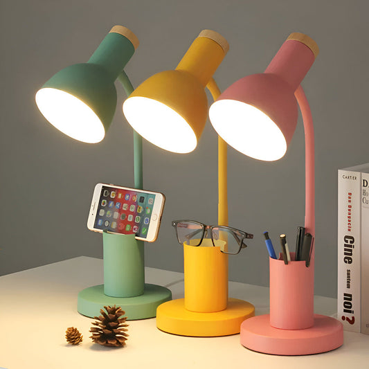 Tafellamp Scandinavisch met Pennenhouder en Flexibele Arm