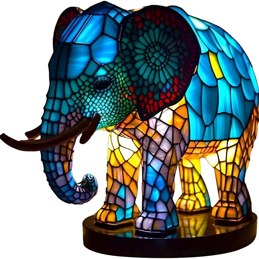 Tafellamp Tiffany Stijl met Dieren Design en Geïntegreerde LED