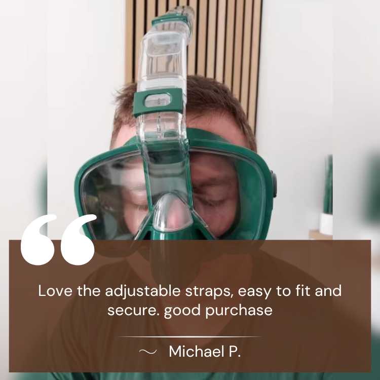 Unisex Snorkelmasker Opvouwbaar met Droge Snorkel en Panoramisch Zicht