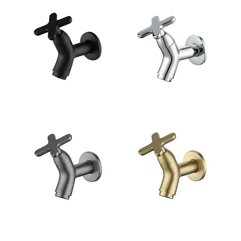 Wandkraan Koudwater met Kruisgreep en Wandmontage