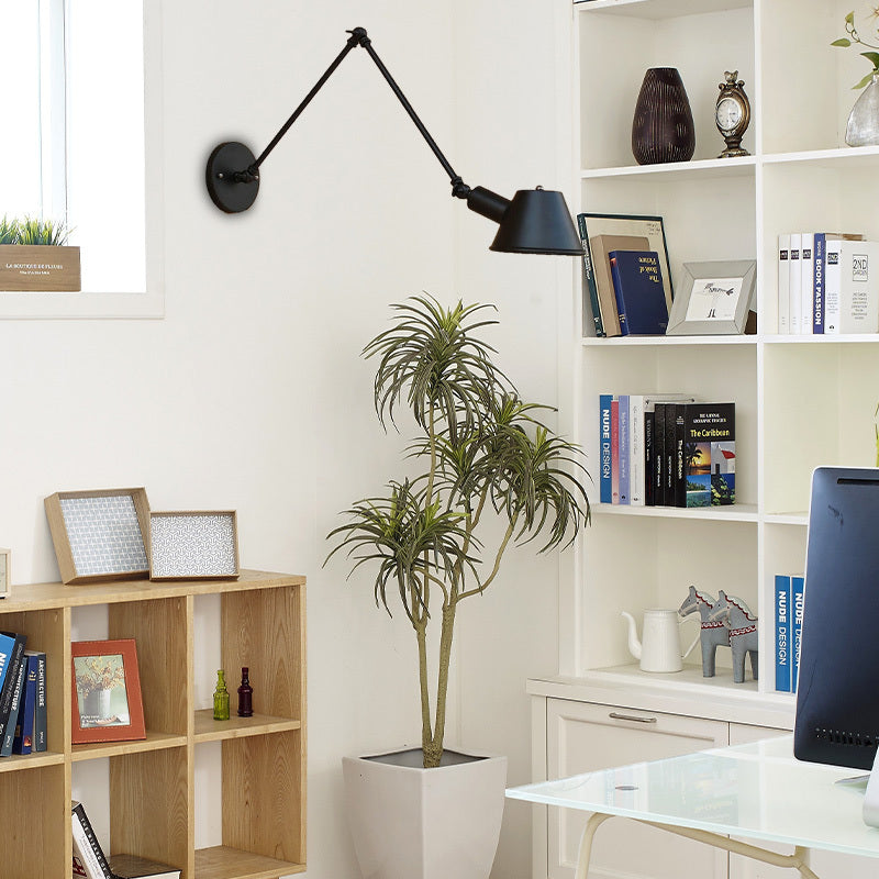 Wandlamp Industrieel met Verstelbare Arm en Draaibare Kap