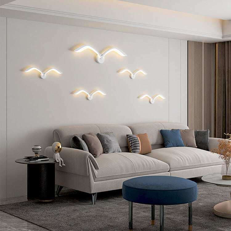 Wandlamp Meeuw LED Scandinavisch Design met Vleugelvorm