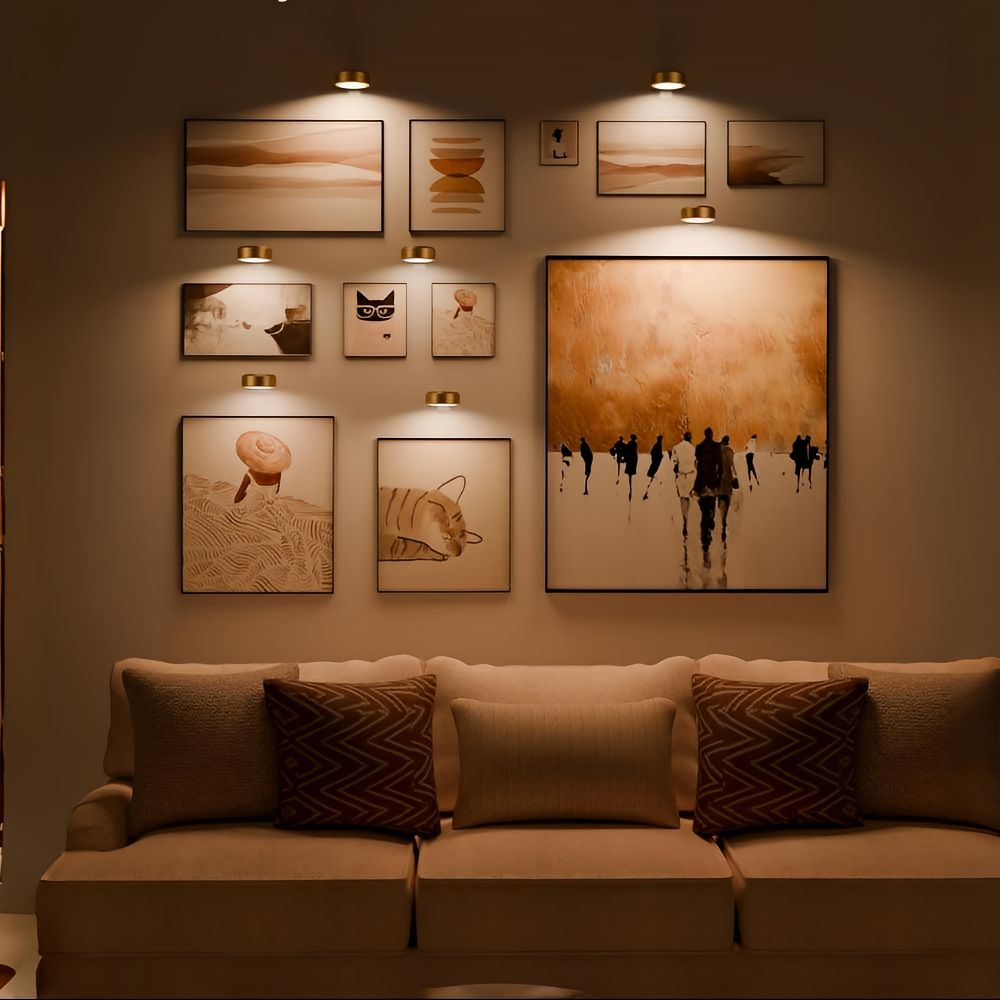 Wandlamp Schilderijlamp LED Spotlight Set met Afstandsbediening en Magnetische Bevestiging