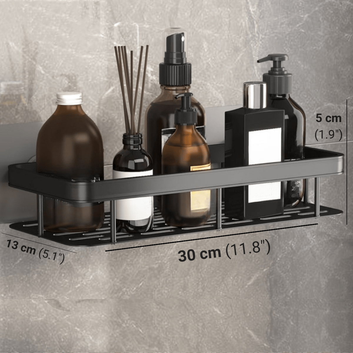 Wandplank Badkamer Douche met Zelfklevende Bevestiging zonder Boren