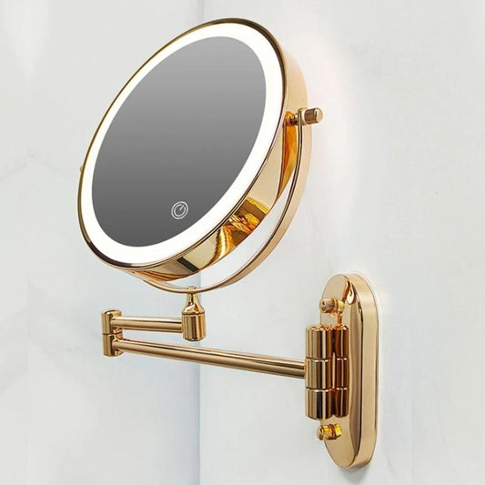 Wandspiegel Make-up Spiegel met LED Verlichting en Uitschuifbare Arm