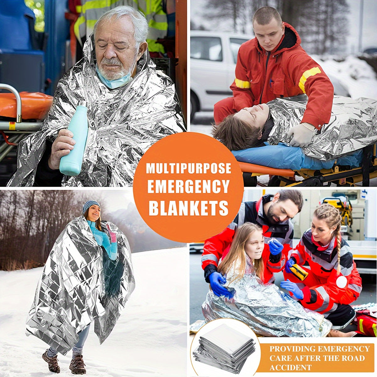 Compacte Waterdichte Nooddeken voor Optimale Warmtebehoud en Lichtgewicht Transport 5