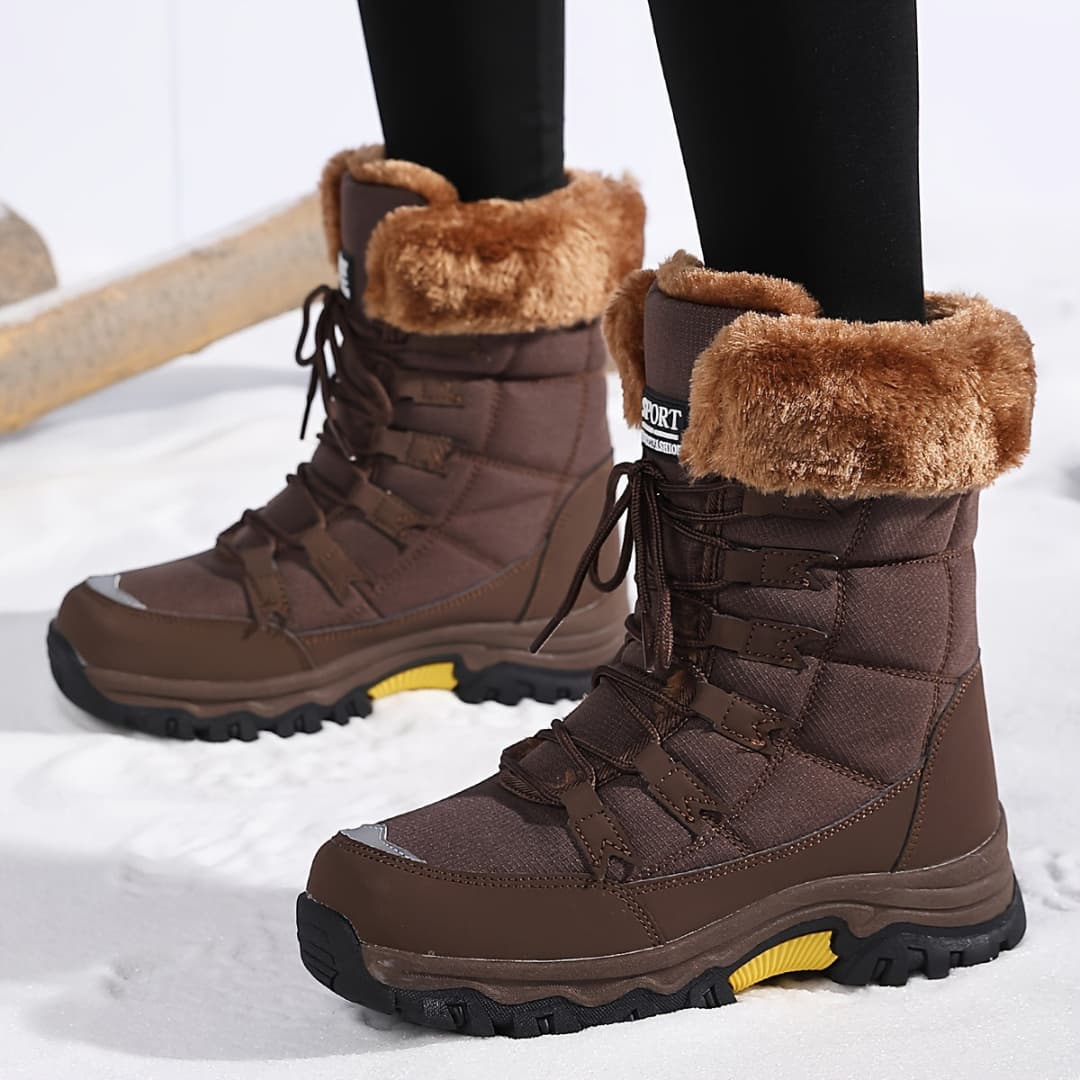 Dames Winterlaarzen met Waterdicht Bovenwerk en Fleece Isolatie 2