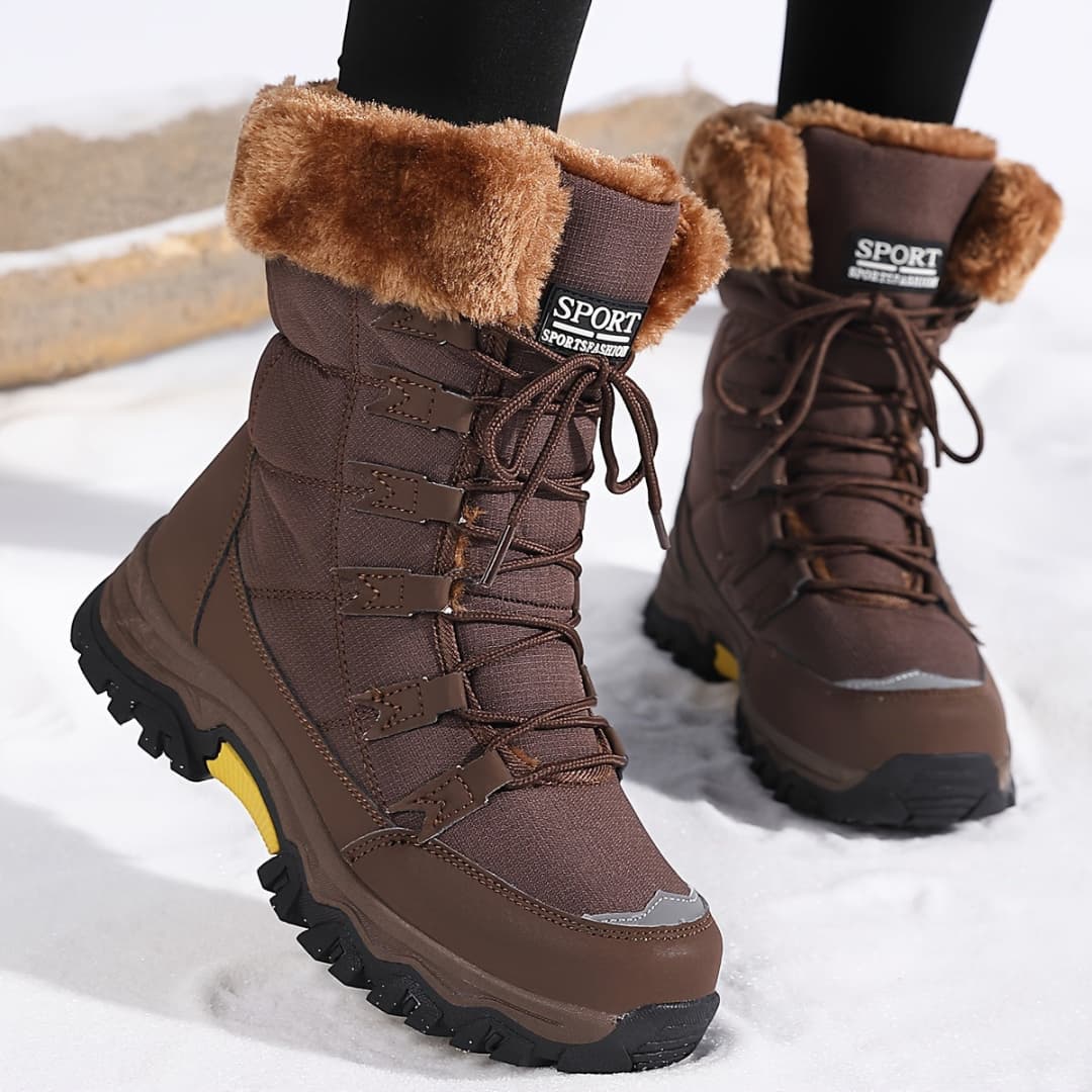 Dames Winterlaarzen met Waterdicht Bovenwerk en Fleece Isolatie 3