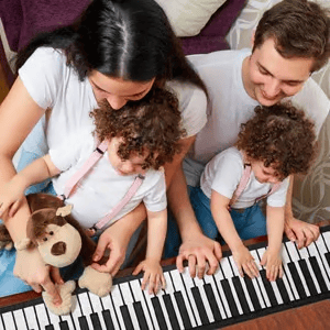 Draagbaar Opvouwbaar Toetsenbord met 49 Toetsen en Ingebouwde Luidsprekers 2