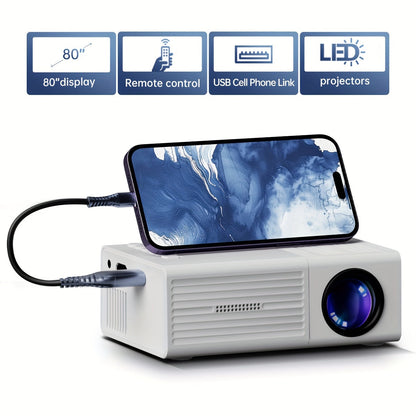 Draagbare Mini Projector met 3000 Lumen Helderheid en Compact Ontwerp 0