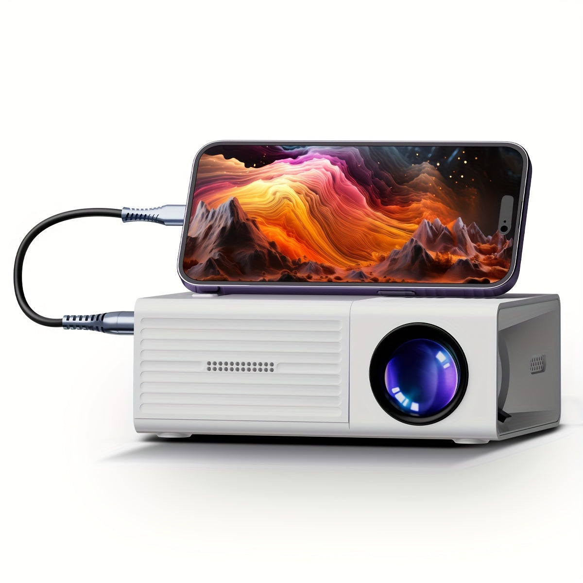 Draagbare Mini Projector met 3000 Lumen Helderheid en Compact Ontwerp 1