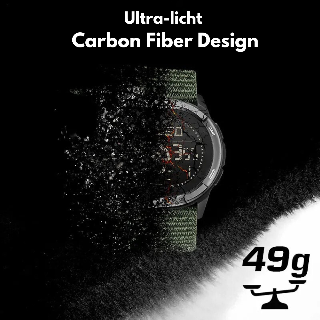 Duurzaam Carbon Fiber Horloge met Fitness Tracker en Waterbestendigheid tot 50 Meter 2
