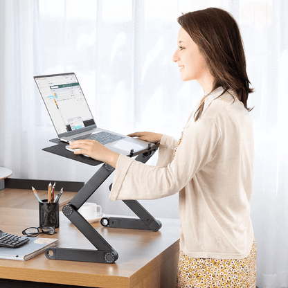 Ergonomische Laptopstandaard met Verstelbare Hoogte en 360° Flexibiliteit 0