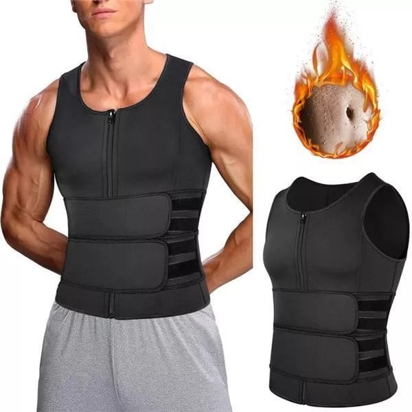 Heren Sauna Vest met Dubbele Tailleband en Neopreen Materiaal voor Vetverbranding 2