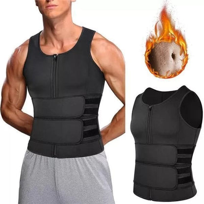 Heren Sauna Vest met Dubbele Tailleband en Neopreen Materiaal voor Vetverbranding 2